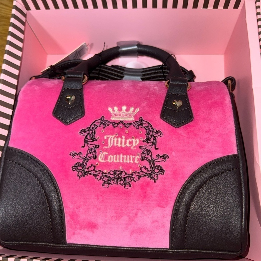 New Women Girls Juice Couture Satchel Crossbody Micro Satchel Crossbody 2pc Set - Picture 2 of 4